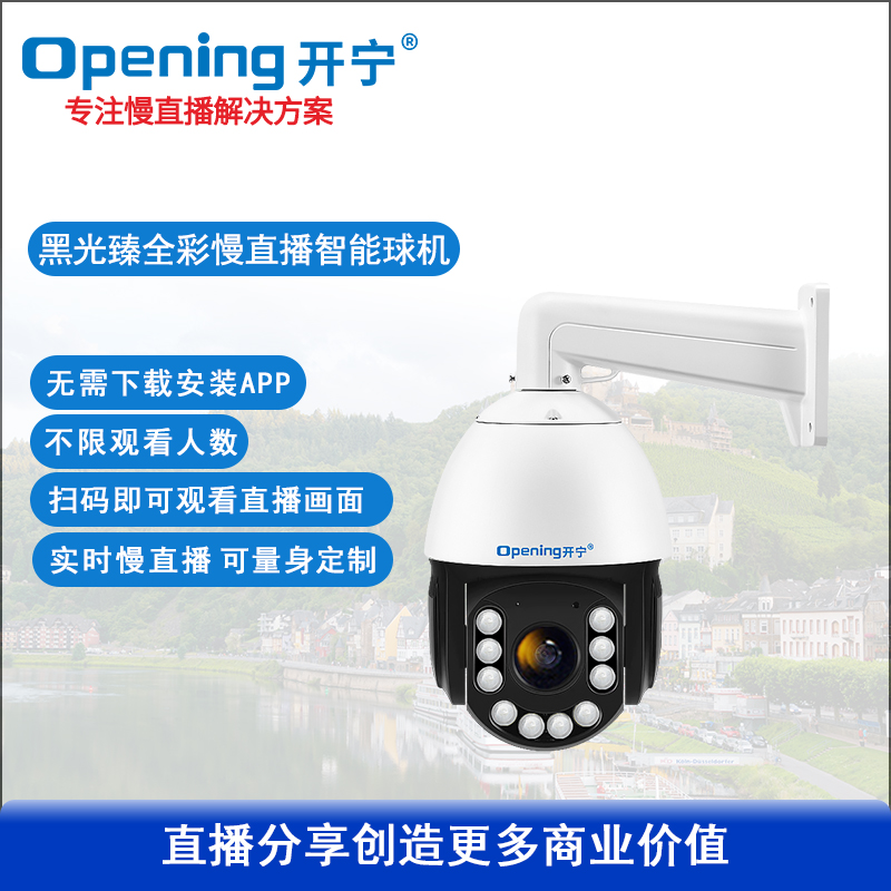 6寸4K黑光臻全彩慢直播智能球机